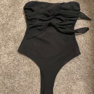 Black Double Knot Bodysuit!